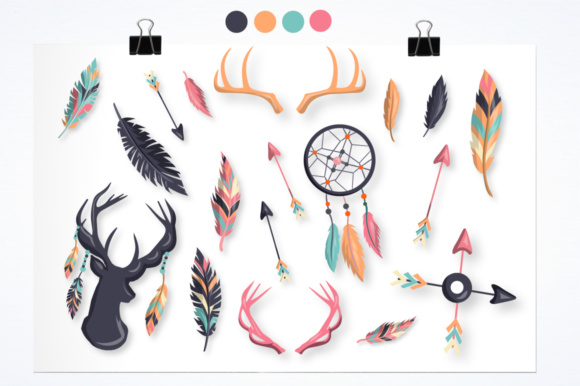 Boho Deer Graphics: Whimsical Design for Modern Brands