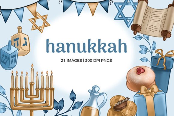 Hanukkah Clipart Illustrations: 21 Essential Graphics