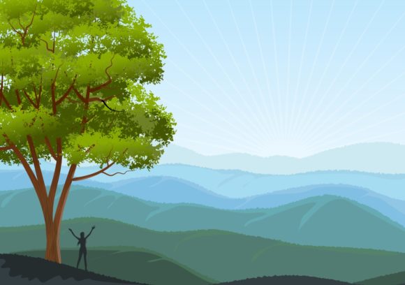 Illustrations Backgrounds - Nature View: Digital Art for Modern Projects