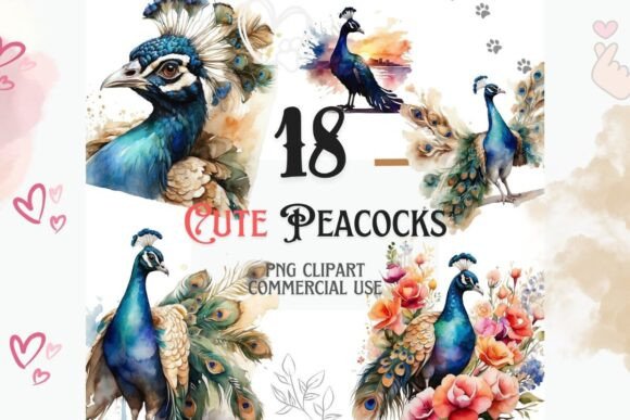 Majestic Watercolor Peacock Sublimation: Nature's Palette