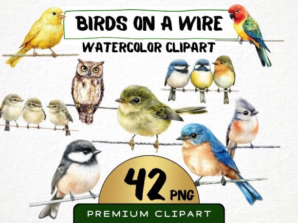 Unlock Creative Potential with Birds on a Wire Clipart 42 Png
