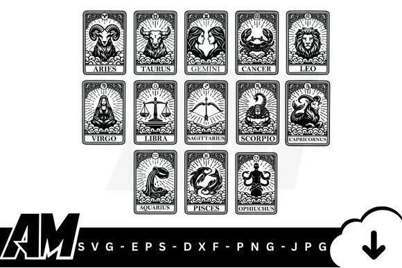 Unlocking the 13 Zodiac Tarot Signs SVG Bundle for Modern Creators