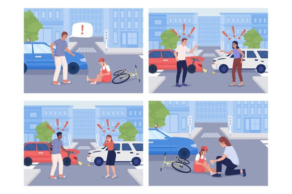 Vehicle Collision Vector Illustrations: A Practical Design Asset