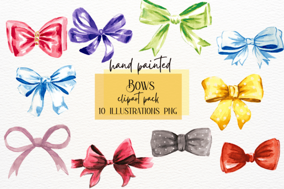 Watercolor Bows Illustrations: A Delightful Touch for Baby Bows and Beyond