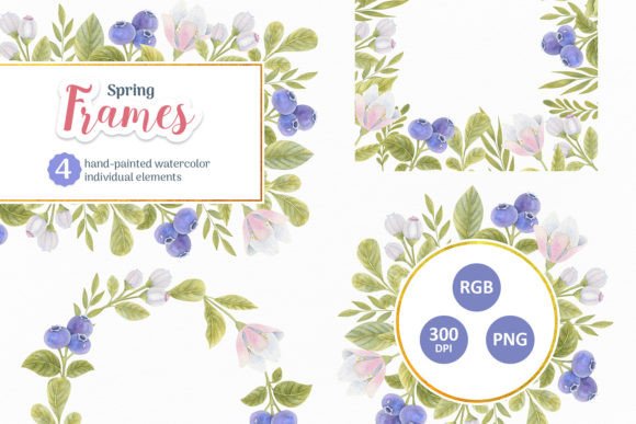 Watercolor Floral Frame Illustrations: A Design Asset for Every Creator