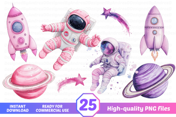 Watercolor Pink Space Clipart Bundle: A Designer's Guide